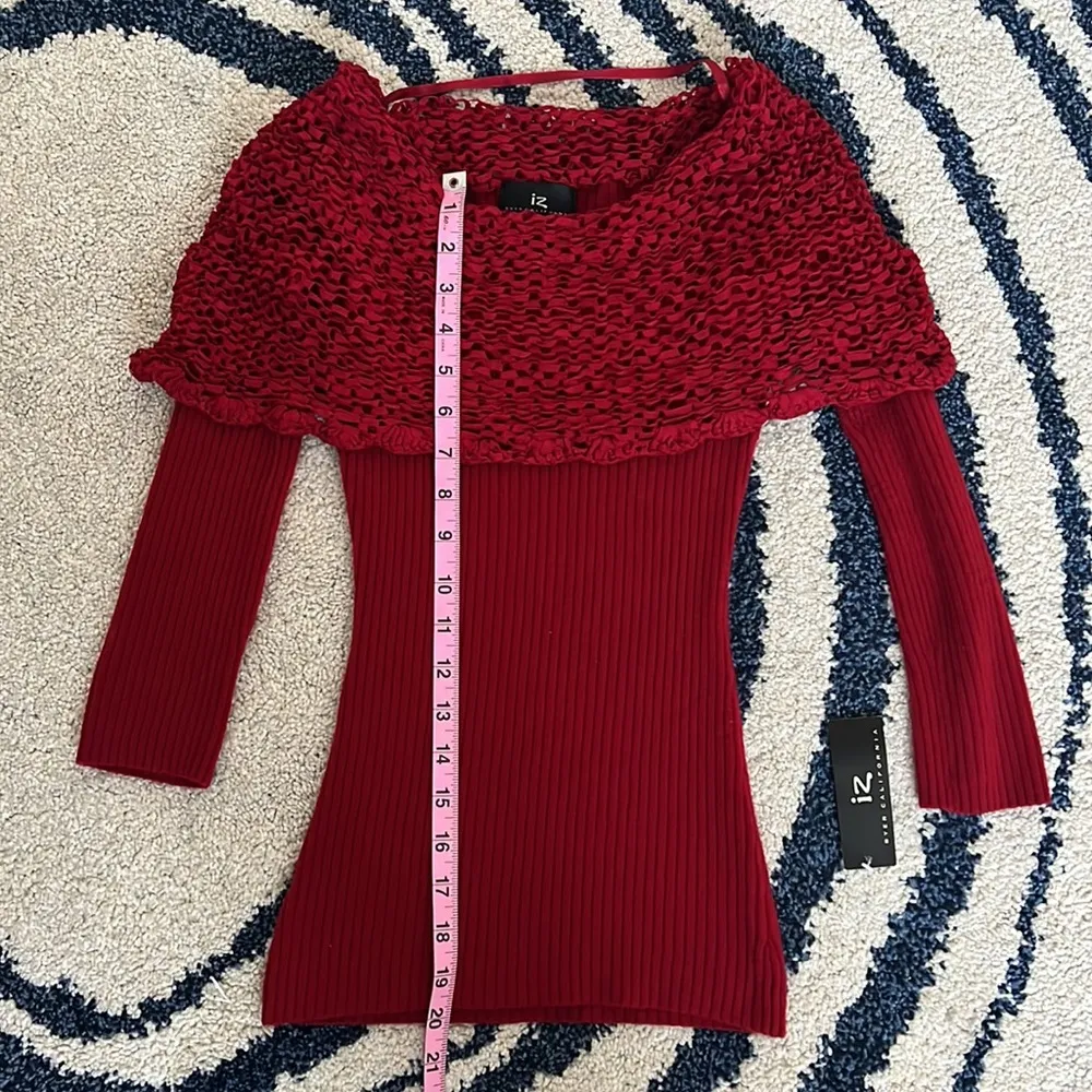 Iz Byer  🆕Red Sweater, Size Small - Image 5