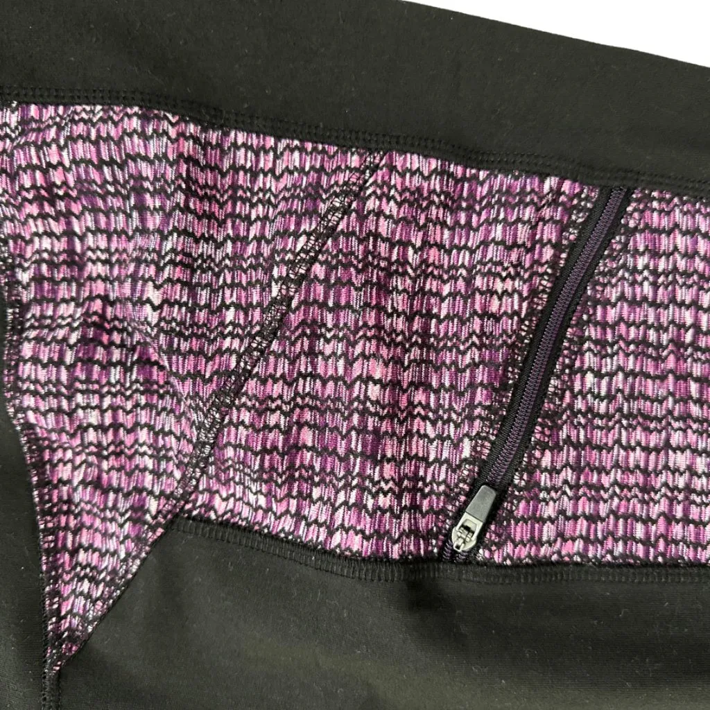Z by Zobha black with purple accents leggings size Large - Image 6