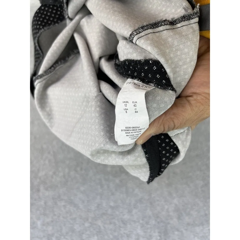 Primark Women's Micro Dotted Pants Black Size 8 Side Zip Straight Slim - Image 4