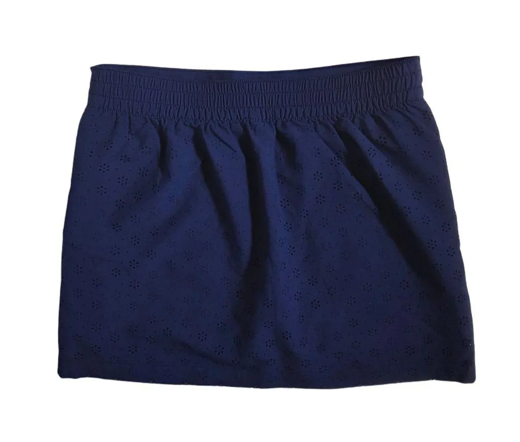 Speedo Navy Blue Eyelet Elastic Waist Sporty Skirt - Image 2