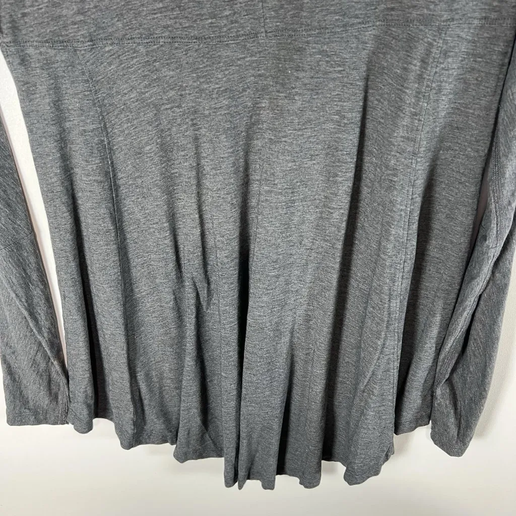 Lululemon Women’s Acadia Swing Tee‎ Long Sleeve Pima Cotton High Low Grey Sz 4 - Image 7