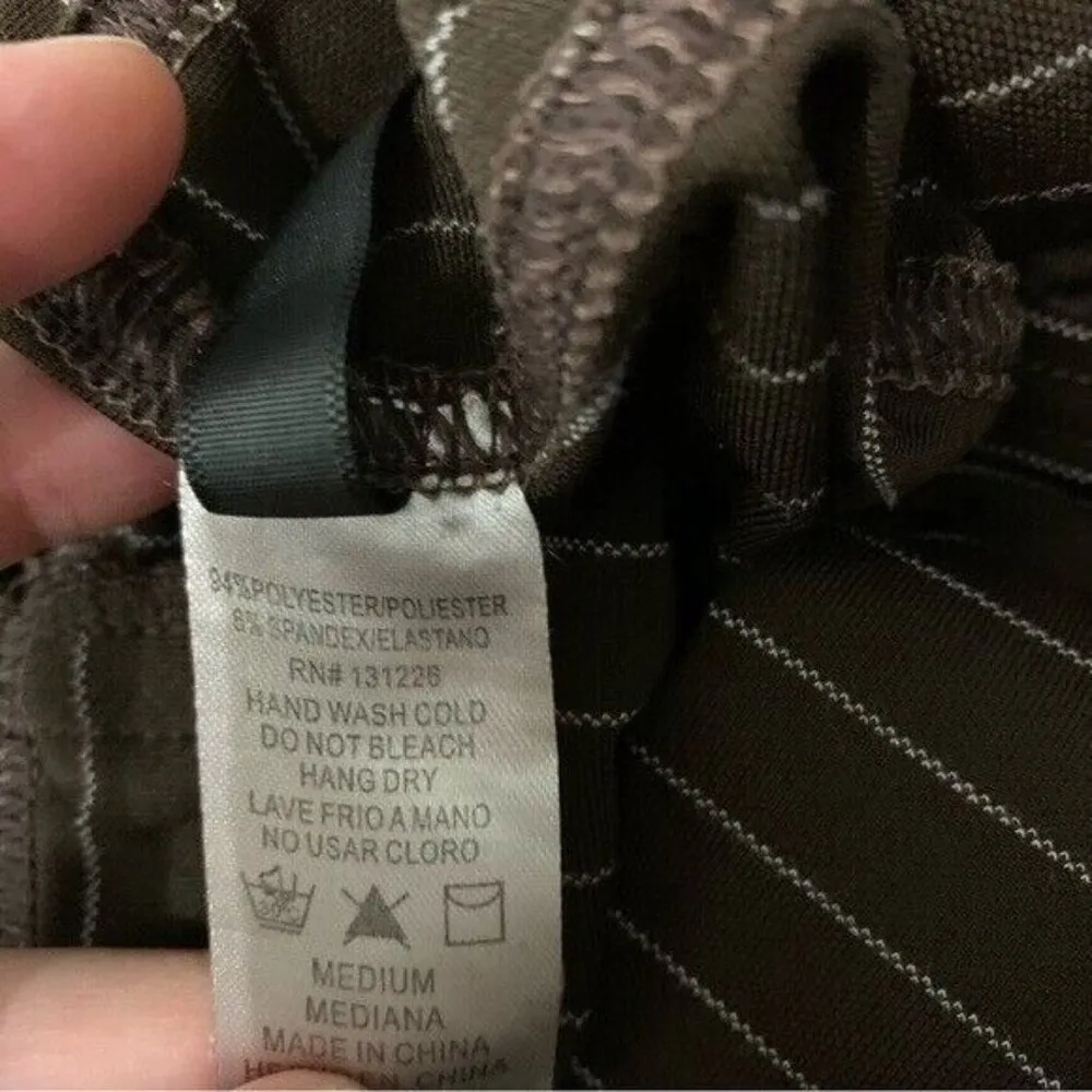 W Collection Brown Wide Leg Pants Medium Stretch Workwear Office Classic - Image 6