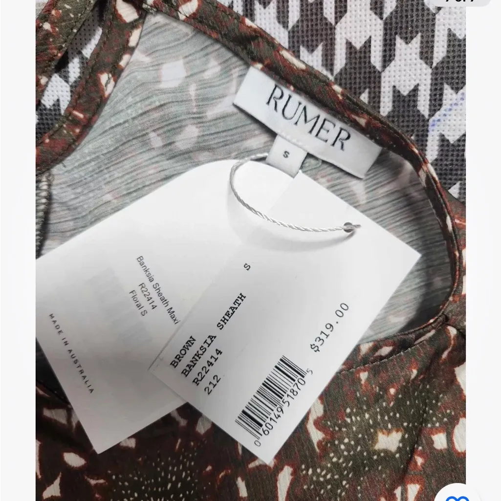 RUMER Banksia Sheath Maxi Dress In Bankisa Floral Size S. B28 - Image 7