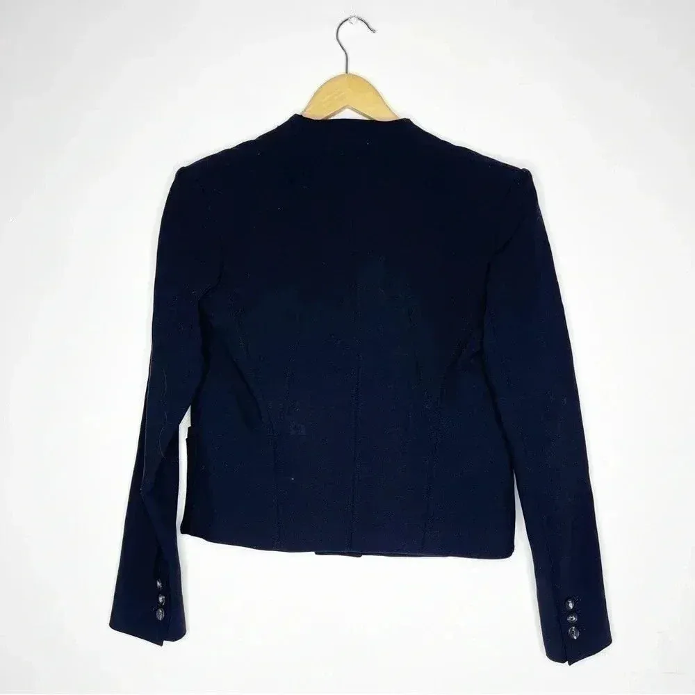 Helmut Lang  Black Cropped Blazer Jacket Size 6 - Image 5