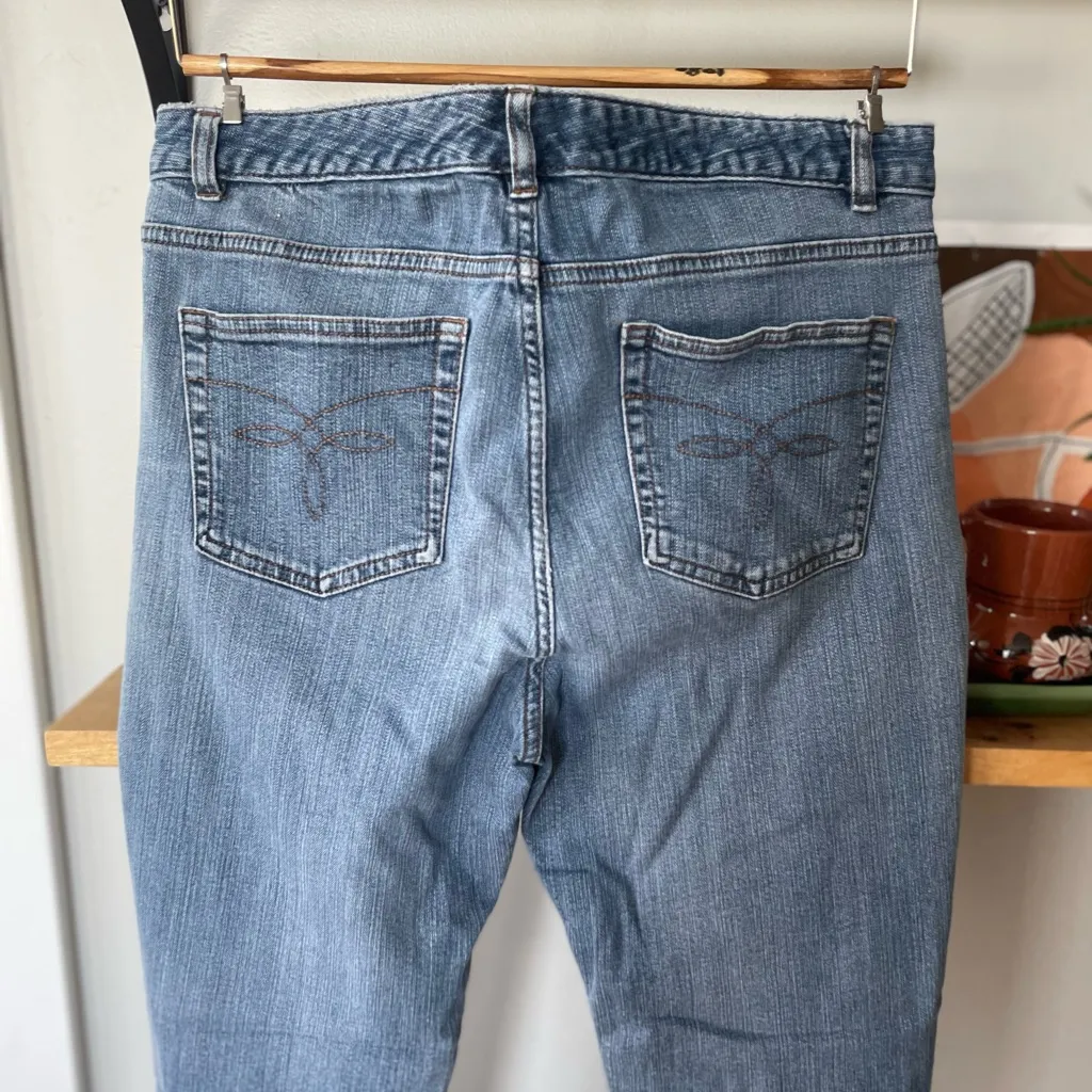 Vintage Chaps Western Style Bootcut Medium Blue Denim Jeans Size 10 - Image 4
