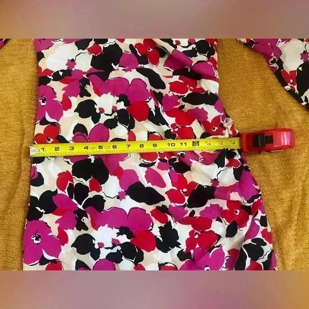 Milly Eleanora Wrap Silk Floral Pink White & Black Dress,Size 8,Brand New,NWOT - Image 7