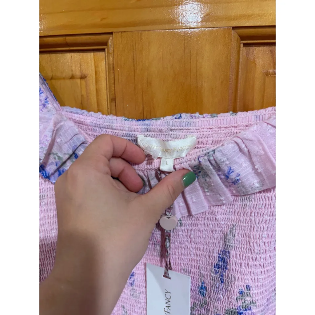 LoveShackFancy Bello Dress Juicy Plum Pink Floral Maxi NWT Size L $395 - Image 4