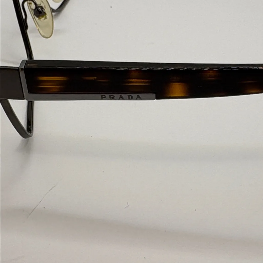 Women’s Prada tortoise shell eyeglass frames VPR 61P 53-16 LA8-101 140 - Image 5