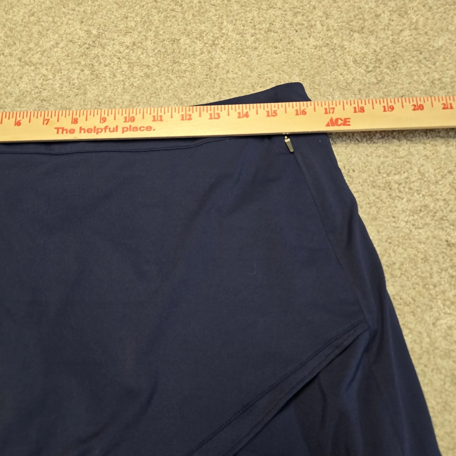 Peter Millar Laura Wrap Golf Skort Skirt Womens LG Blue Pull On Pickleball - Image 7