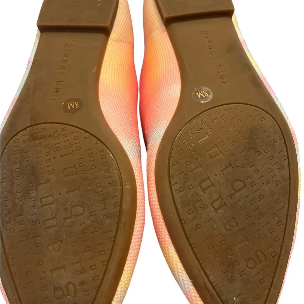 Gianni Bini Pastel Rainbow Tie Dye Ballet Flats - Image 4