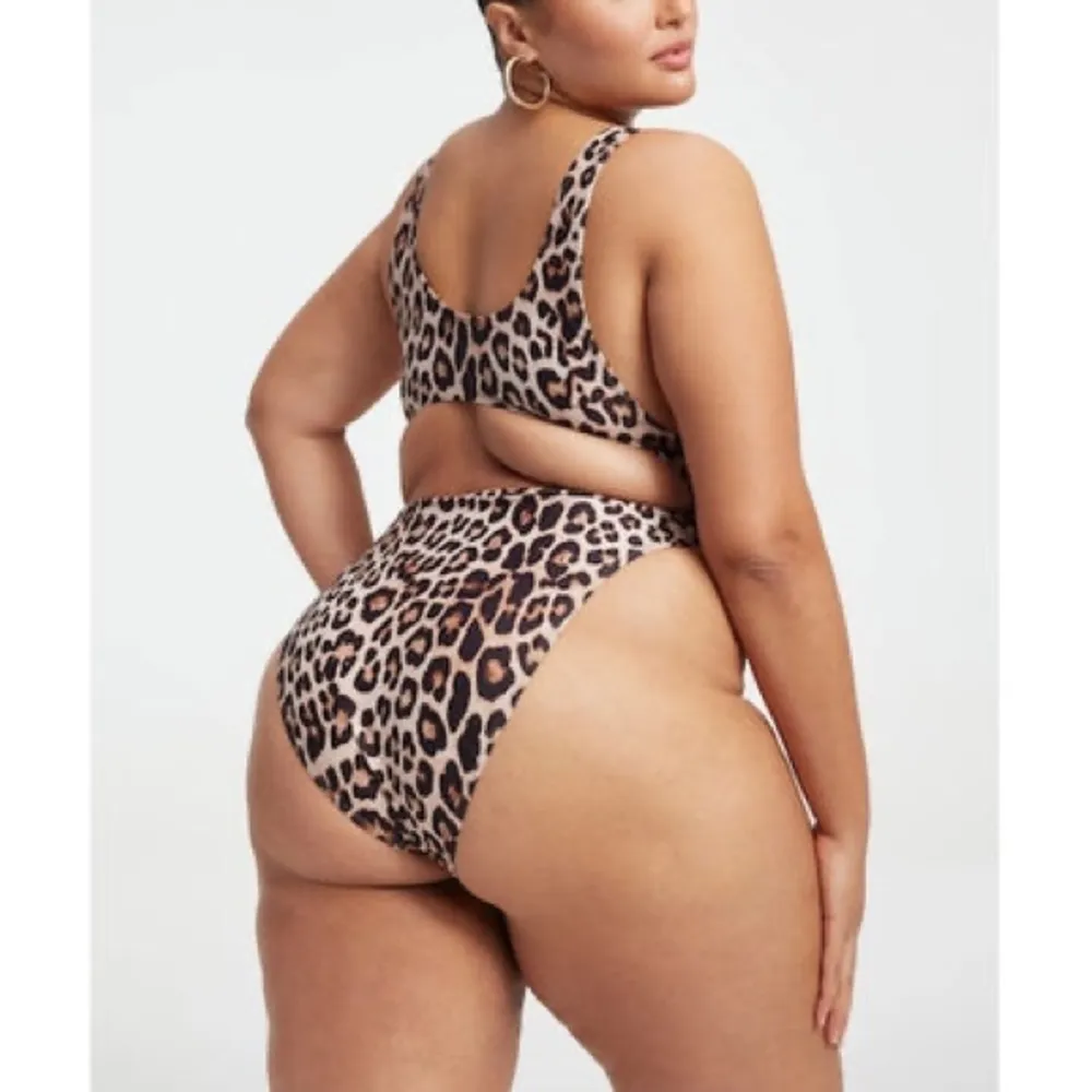 Good American Always Fits Cutout Monokini Swimsuit - Size 3XL/6 - Leopard - NWOT - Image 3