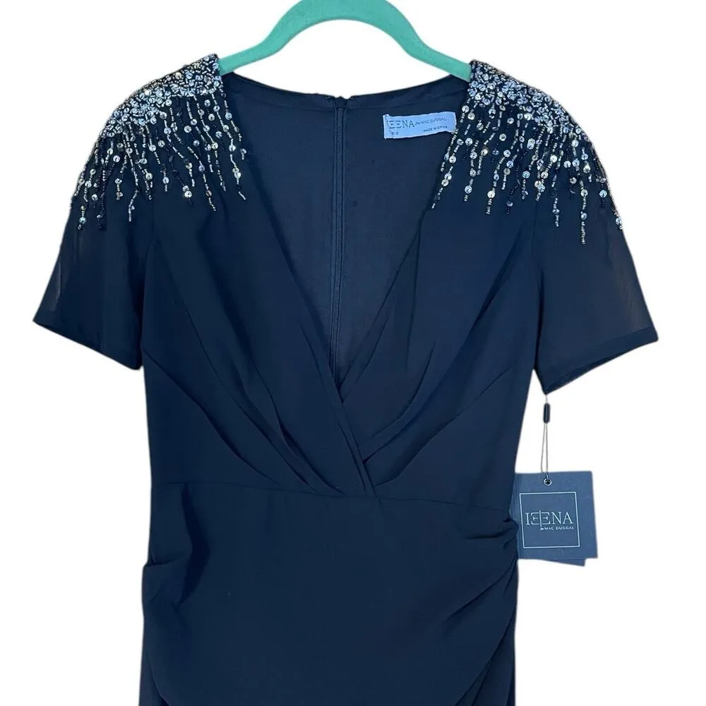 Mac Duggal Black Sequined Embellished Shoulder Evening Gown Style 55704 Sz 2 NWT - Image 5