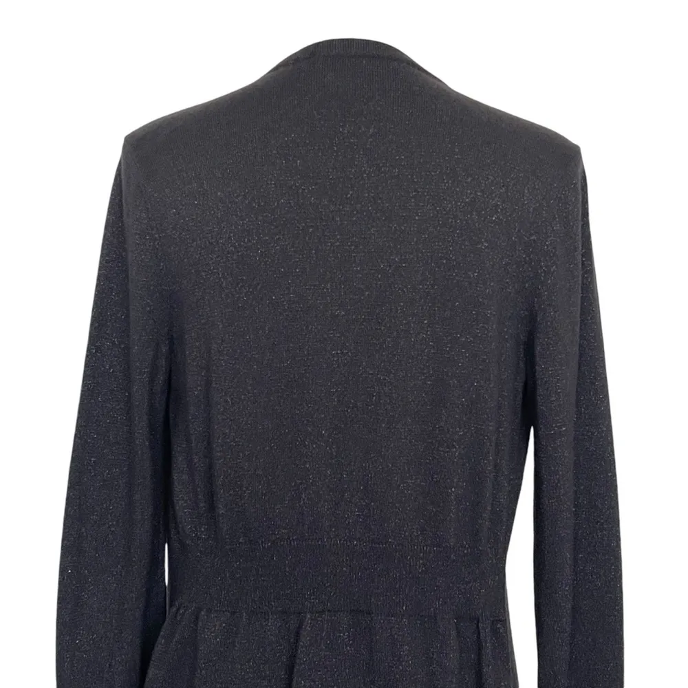 White House Black Market Drama Sleeve Waterfall Cardigan Women’s Size Shimmery - Image 6