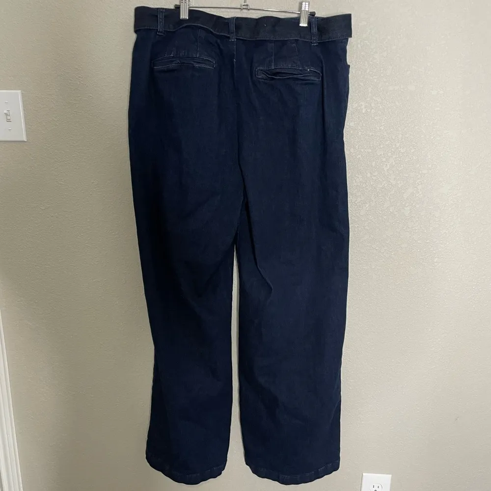 ELOQUII Chambray Tie Waist Trouser 16L - Image 5