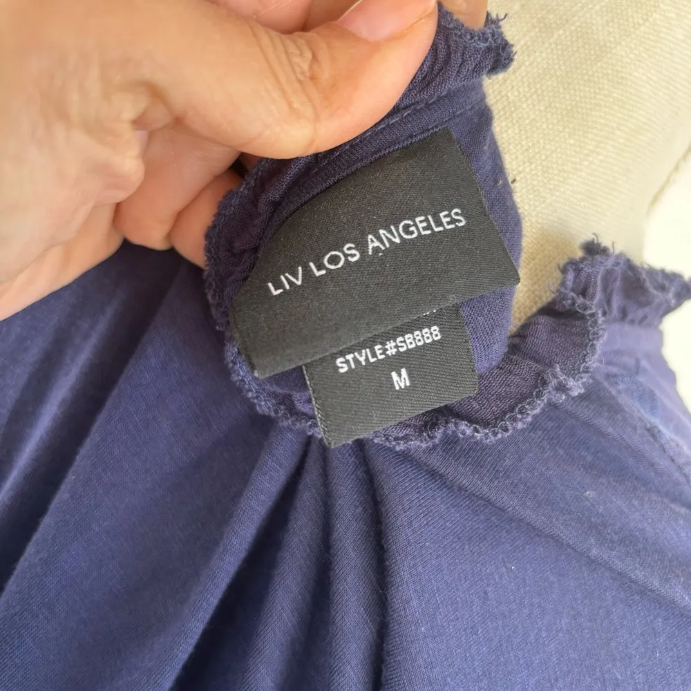 Liv Los Angeles Button blouse Size Medium Blue - Image 6