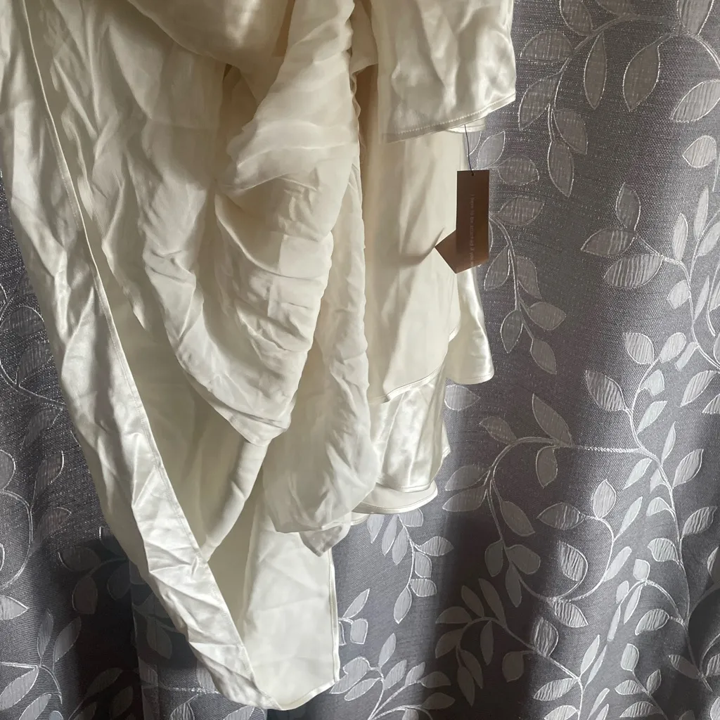 Reformation Eisa Silk Dress Bridal Ivory - Image 10