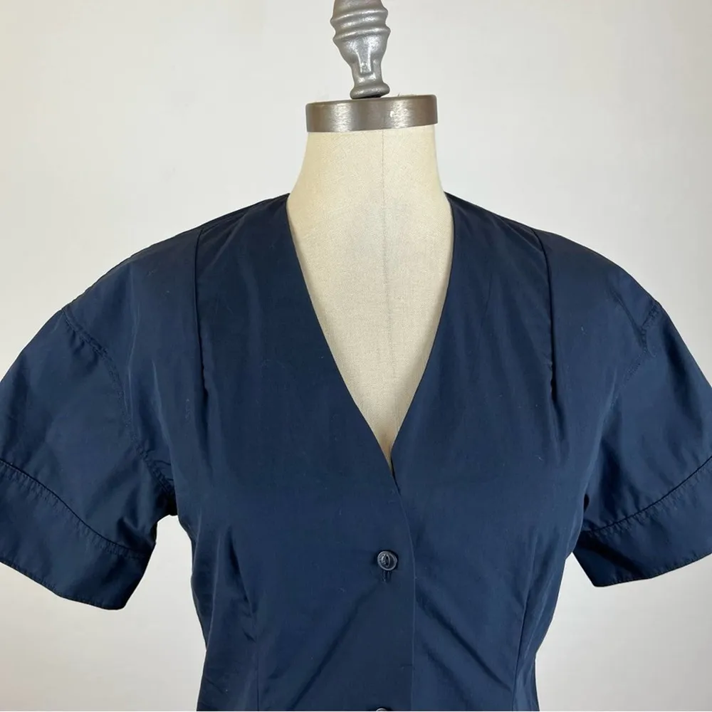 Rag & Bone Victorine Collarless Front Button Top - Image 4