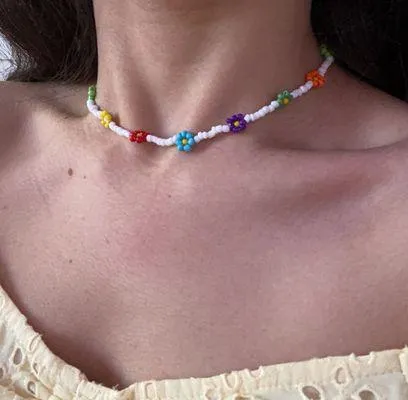 NWOT altar d’state beaded flower necklace  - Image 4