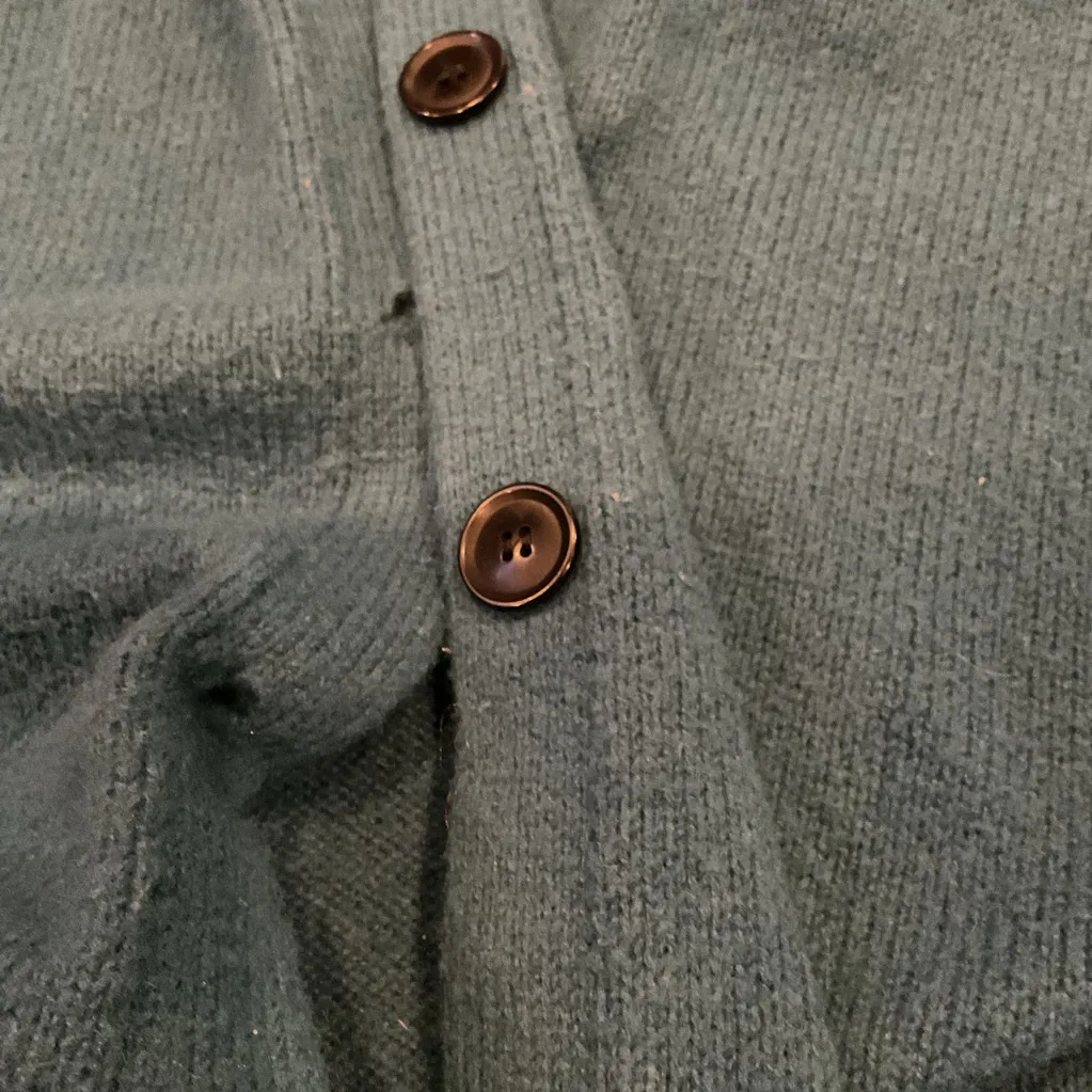 Teal Hooded Cardigan Sweater - Image 3