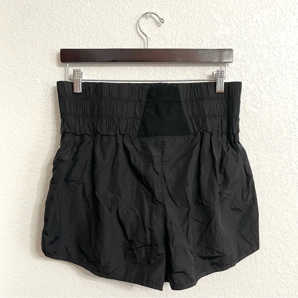 Free People Movement Womens Shorts Black High Waist Wide Band Lined Size XL - Image 2