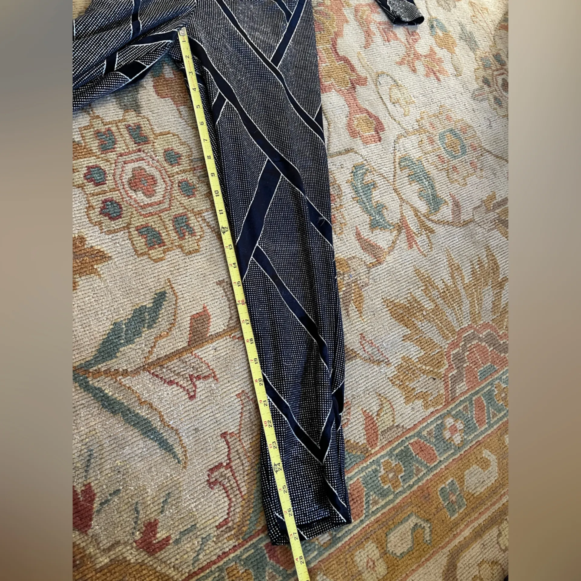 Geometric Patterned Jumpsuit in Blue and Silver - Image 3