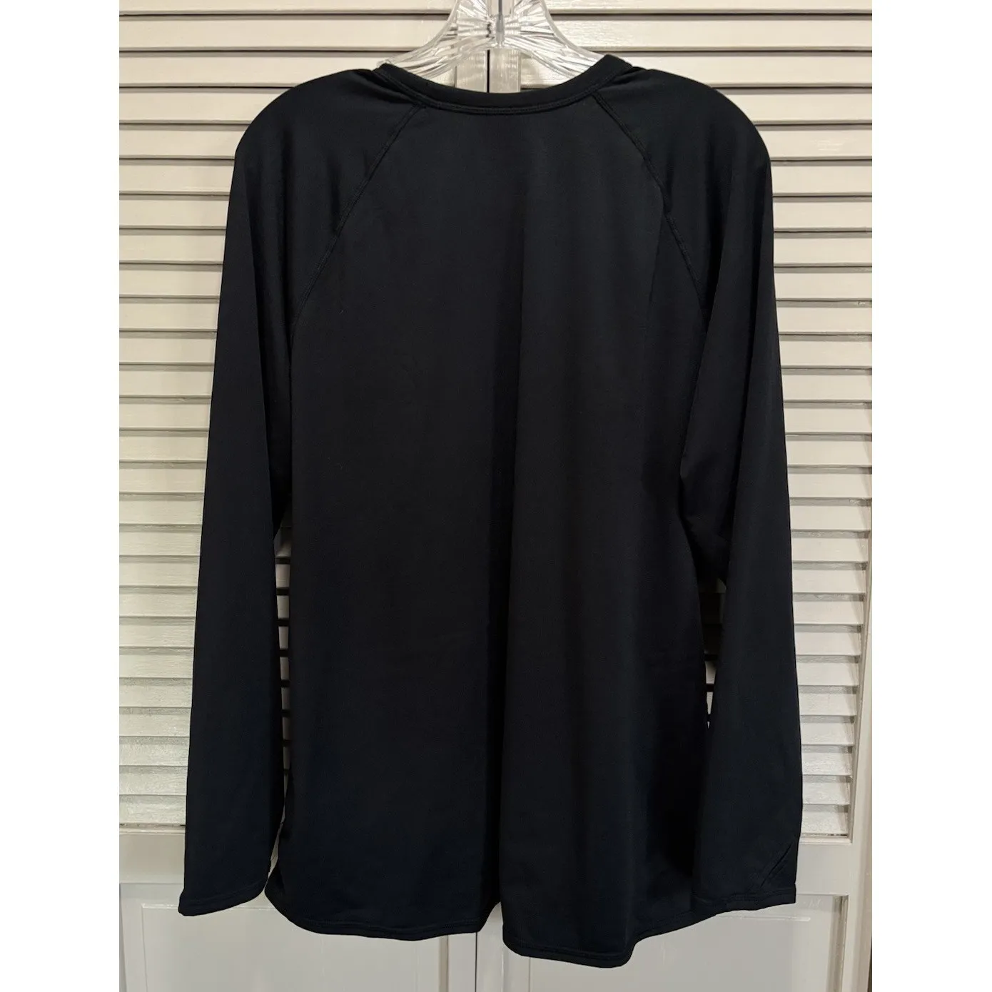 Climate Right Cuddle Duds Long Sleeve Fleece Lined Size XXL Round Neck Warm Blk Black - Image 4