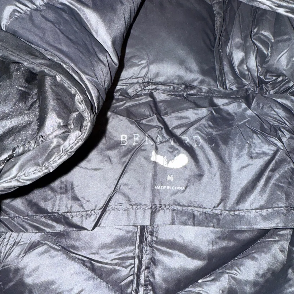 Bernardo Ladies Down Puffer Long Black Coat Medium - Image 3