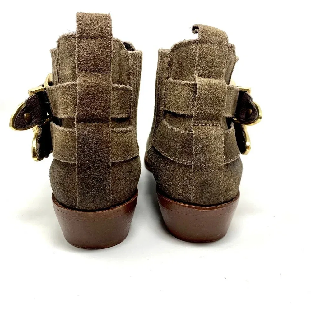 Steve‎ Madden Nann Booties w/ Gold Studs Buckle - Image 7
