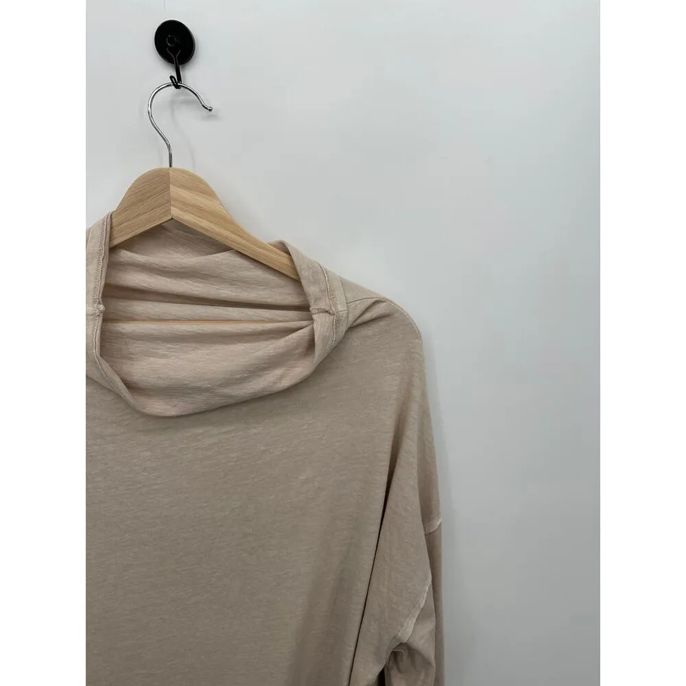 We The Free Supernova Top Tan Cream Cowl Bell Sleeves Oversized Women XL NWT - Image 6