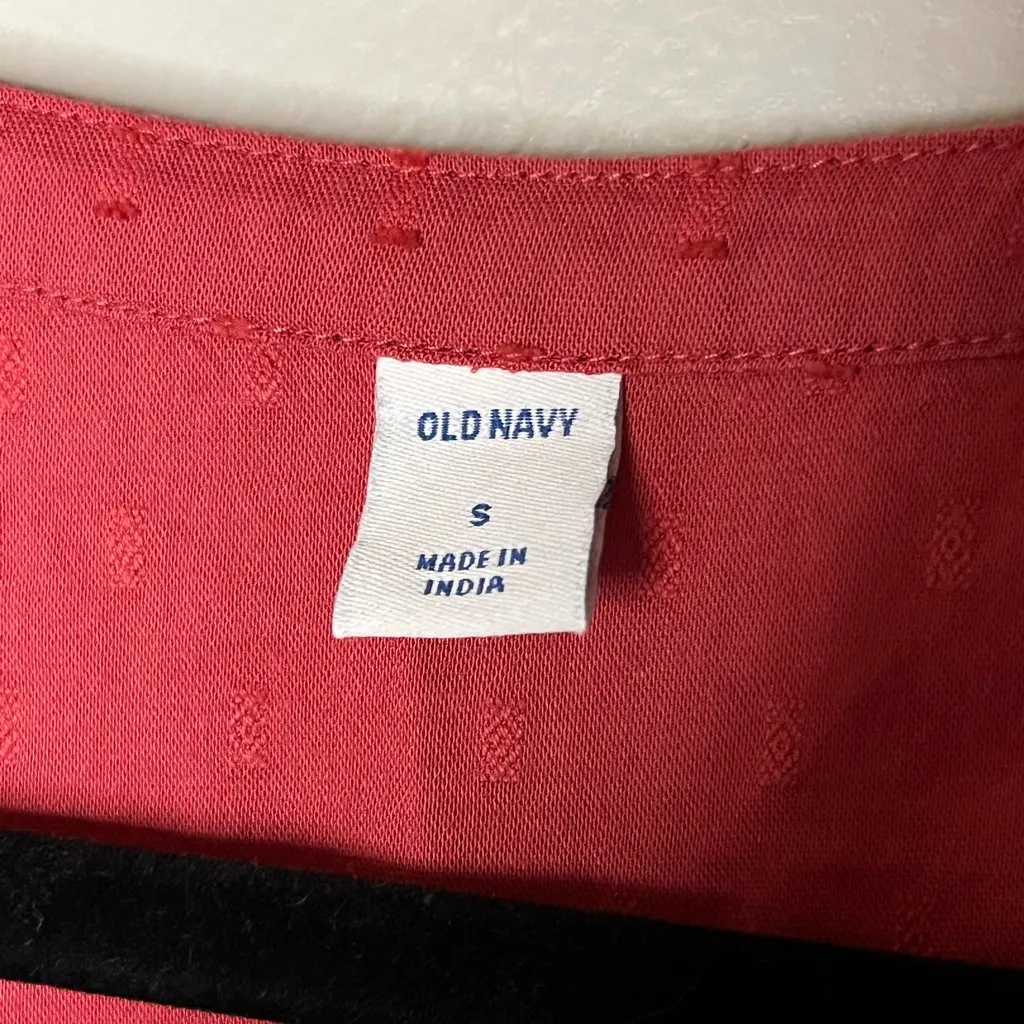 Old Navy Brick Red Long Sleeve Tunic Shirt Dress Women’s Size Small - Image 4