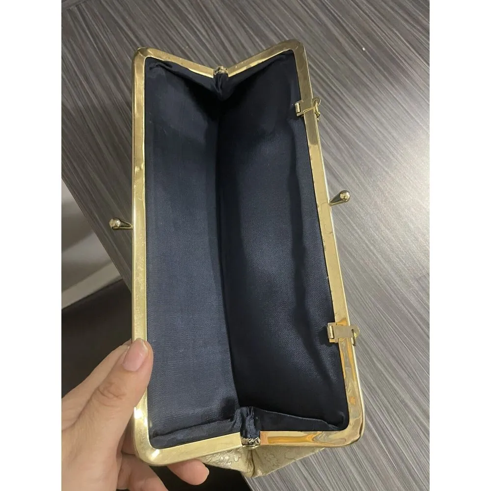 VTG St. Thomas‎ Cream Colored Clutch Evening Purse - Image 6