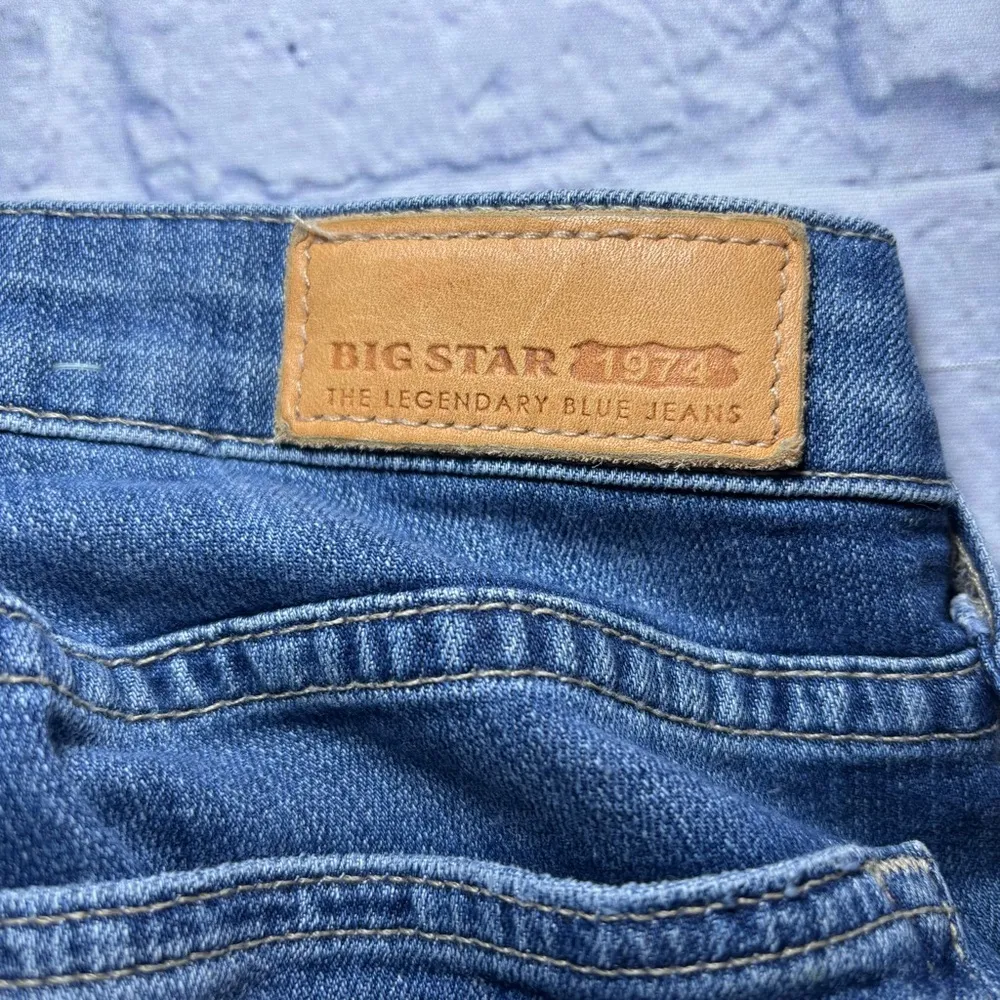 Big Star Remy Mid Rise Medium Wash Boot Cut Denim Jeans Cowgirl size 30 L - Image 11