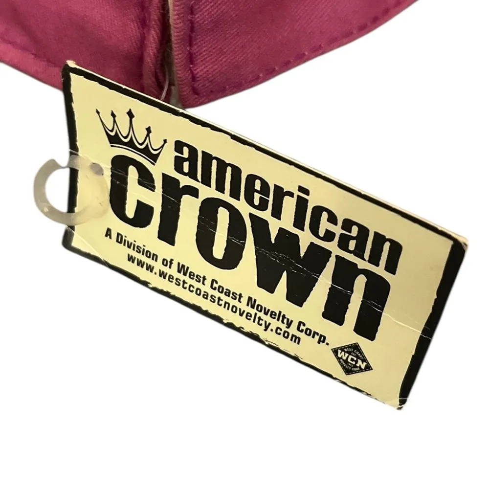 NWT American Crown KENTUCKY 1792 Embroidered 100% Cotton Canvas Adjustable Visor Pink - Image 8