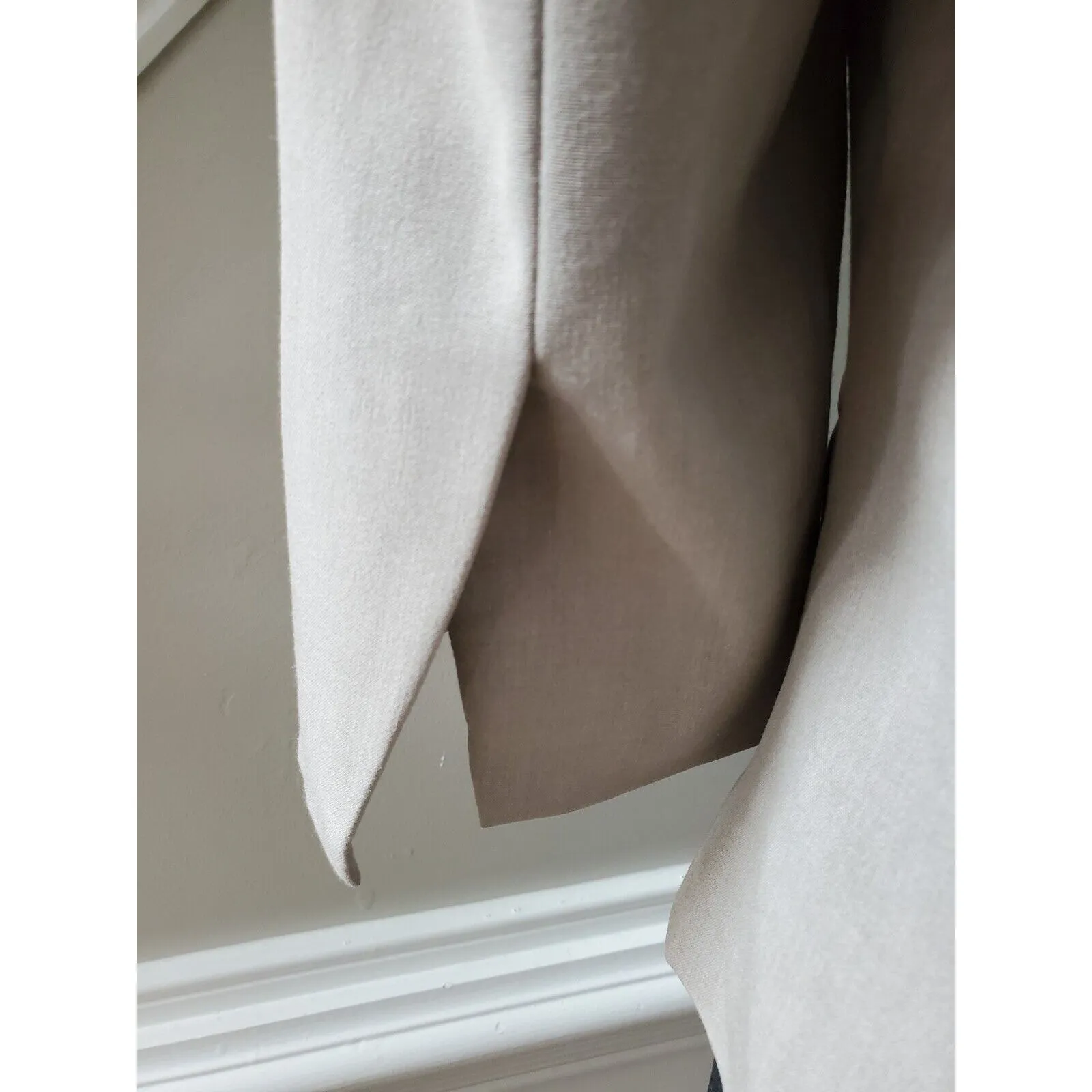 Noel Asmar Women's Beige Polyester Single Breasted Long Sleeve Blazer Size XS - Image 8