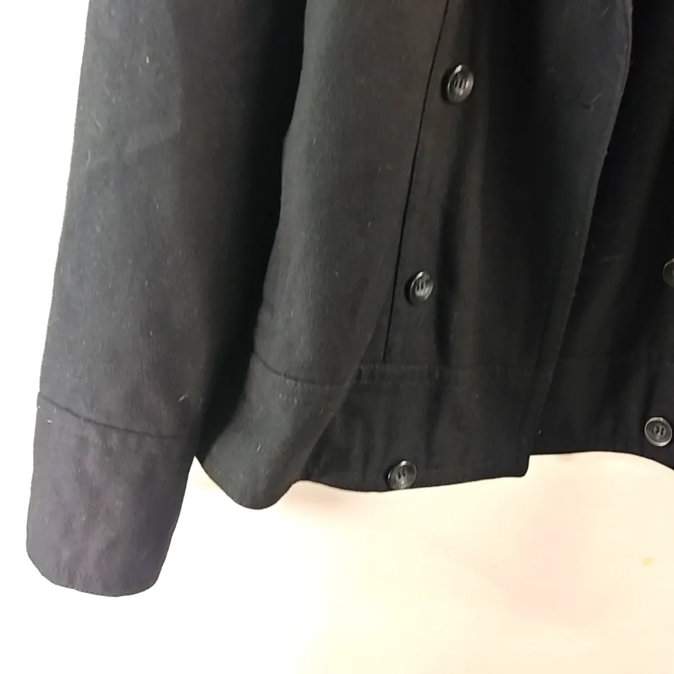 Black Rivet XL Black Wool Winter Waist Coat - Image 2