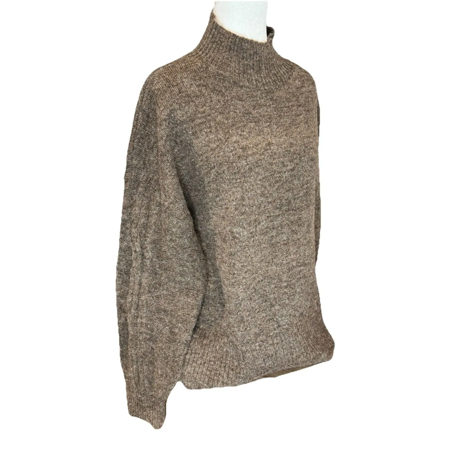 Women's LC Lauren Conrad Sweater Size Large Brown Mockneck Pullover NWT - Image 9