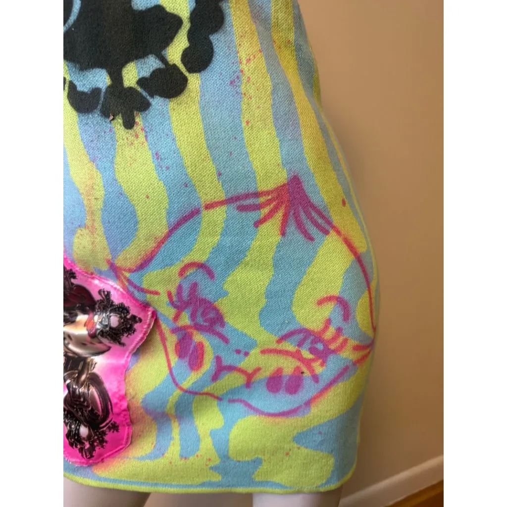 Molly Monroe Apparel Handmade Strapless Knit Dress Cameo CryBaby Blue Size M - Image 6