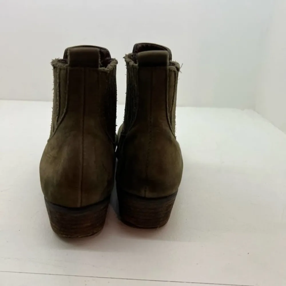 Steve Madden leather Suede Naarra pull on Chelsea Boot tan easy slip on size 8.5 - Image 7