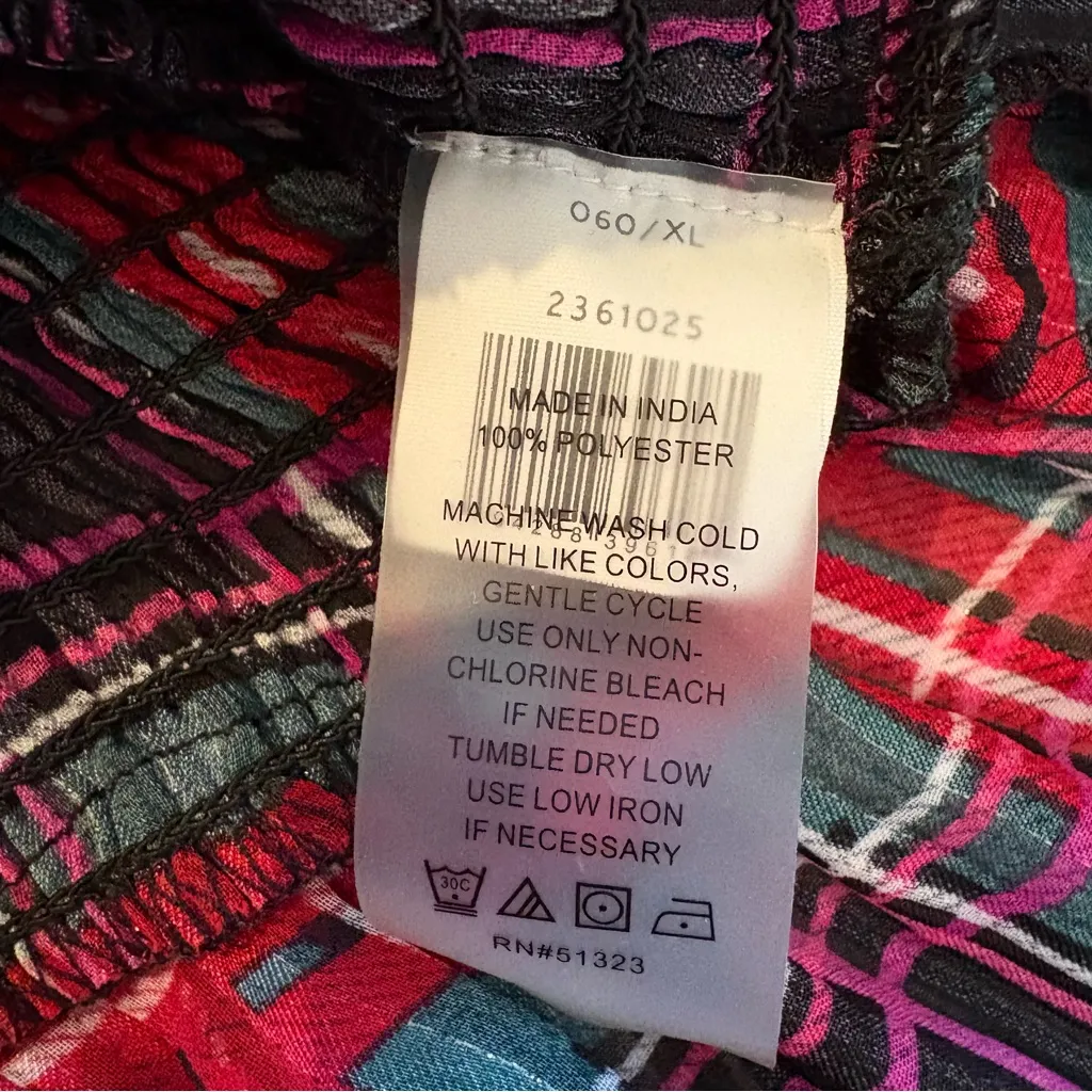 NWT, Riley & Rae Mix and Mingle Wrap Plaid Smock Top, Sz XL Red - Image 15