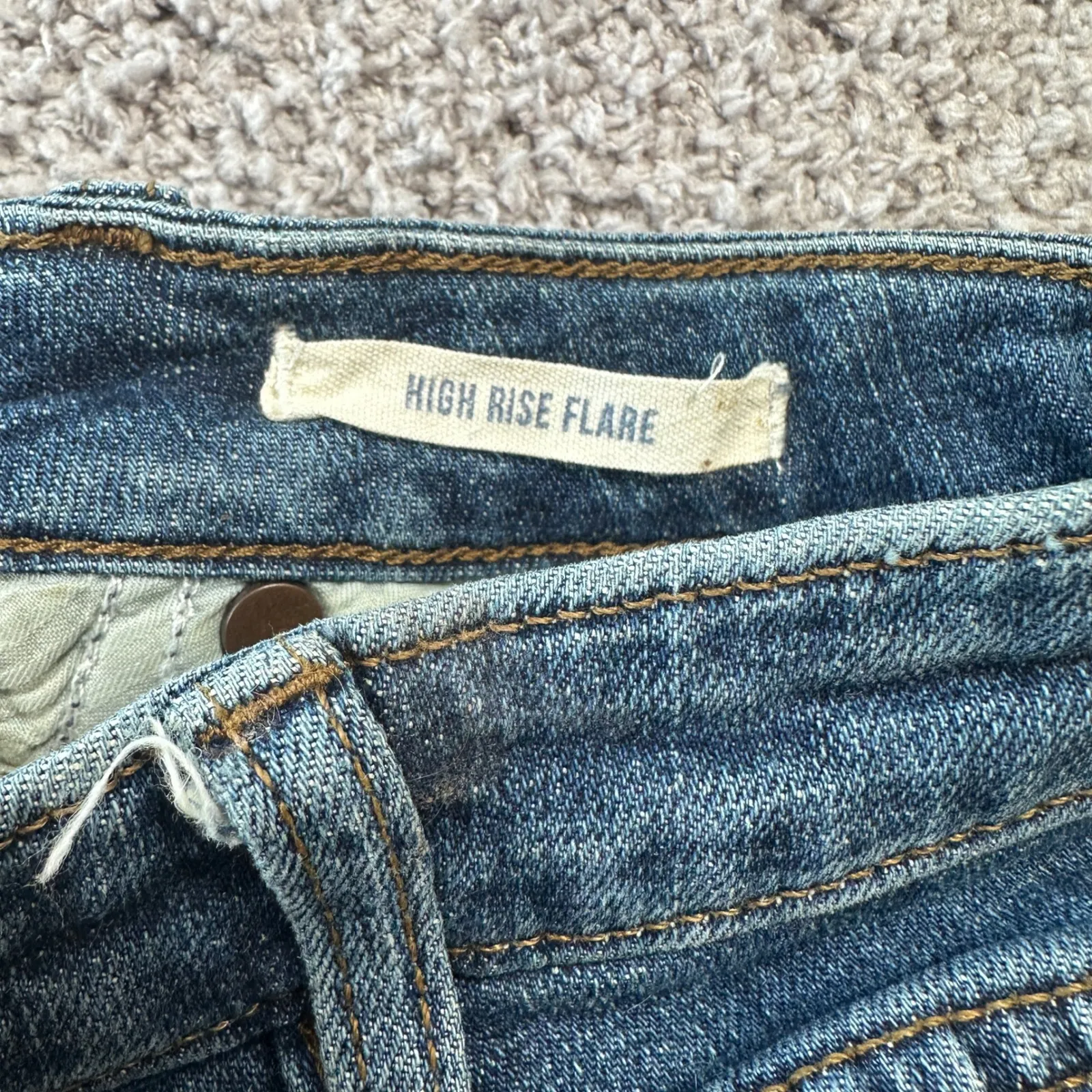 Wrangler High Rise Flare Jeans 28x30 Bell Bottoms Womens Medium Wash Denim Y2K - Image 8