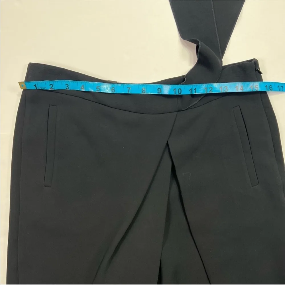 Babaton Tim Relaxed Fit Straight Leg Pants w/ Side Tie Detail - black, size 6 - Image 9