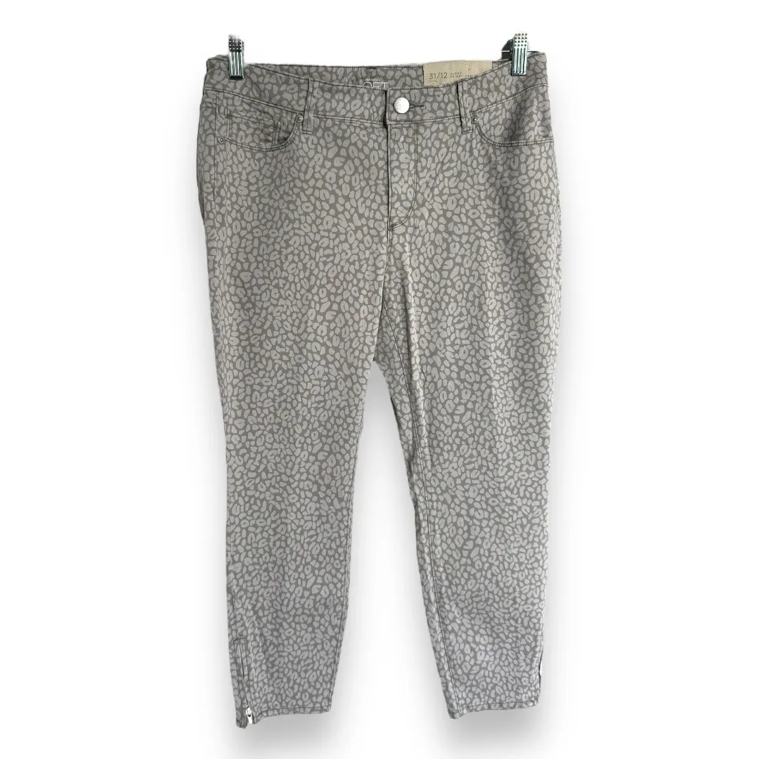 Ann Taylor LOFT Womens Jeans Sz 31 12 Curvy Skinny Ankle Gray Leopard Print NEW‎ - Image 4