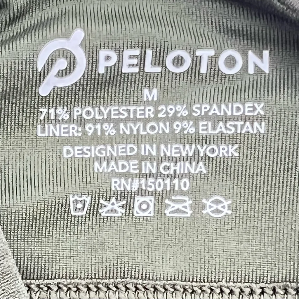 Peloton Dark Green Sports Bra w/Pink Ombre Spellout-Size M - Image 4