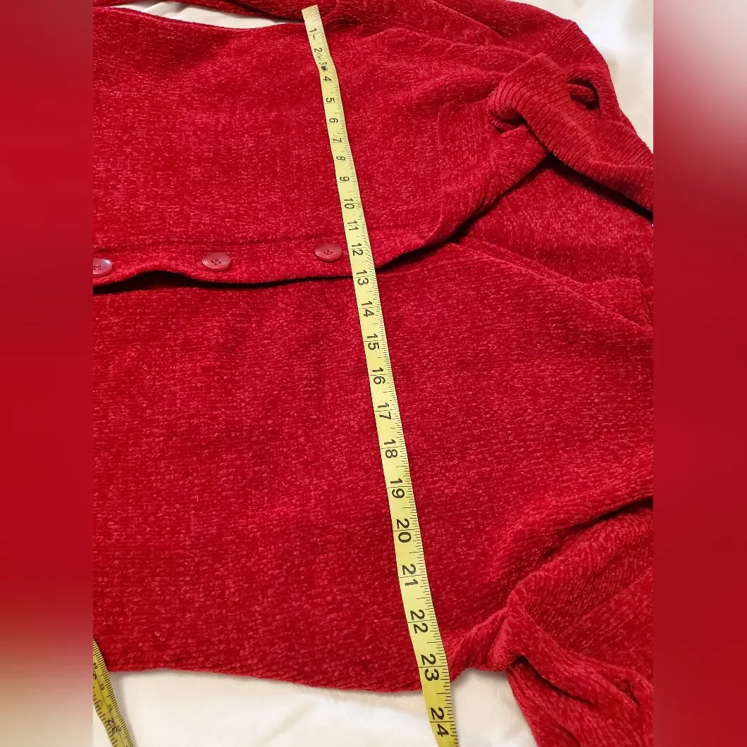 Preview International  Red Cardigan Sweater - Image 5