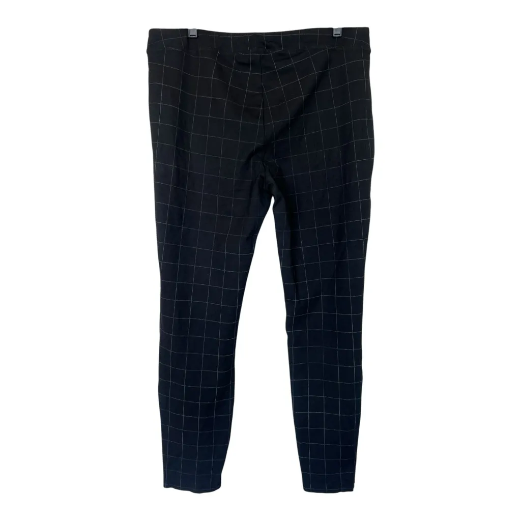 Zac & Rachel Women's Black Checkered Ankle Pants Size XL - Image 2