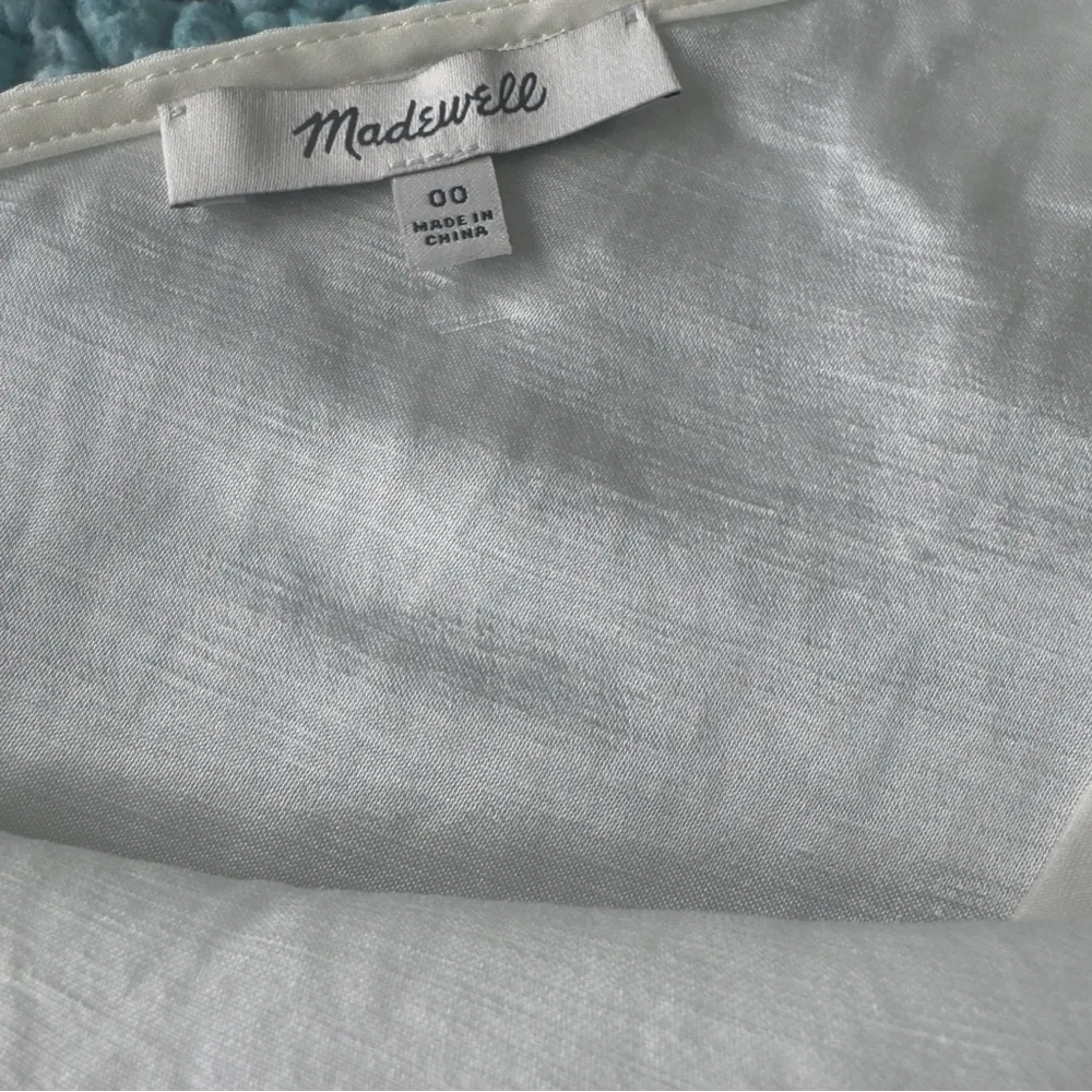 Madewell One Shoulder Unlined Side Slit Linen Blend Body-Skimming Dress Size 00 - Image 8