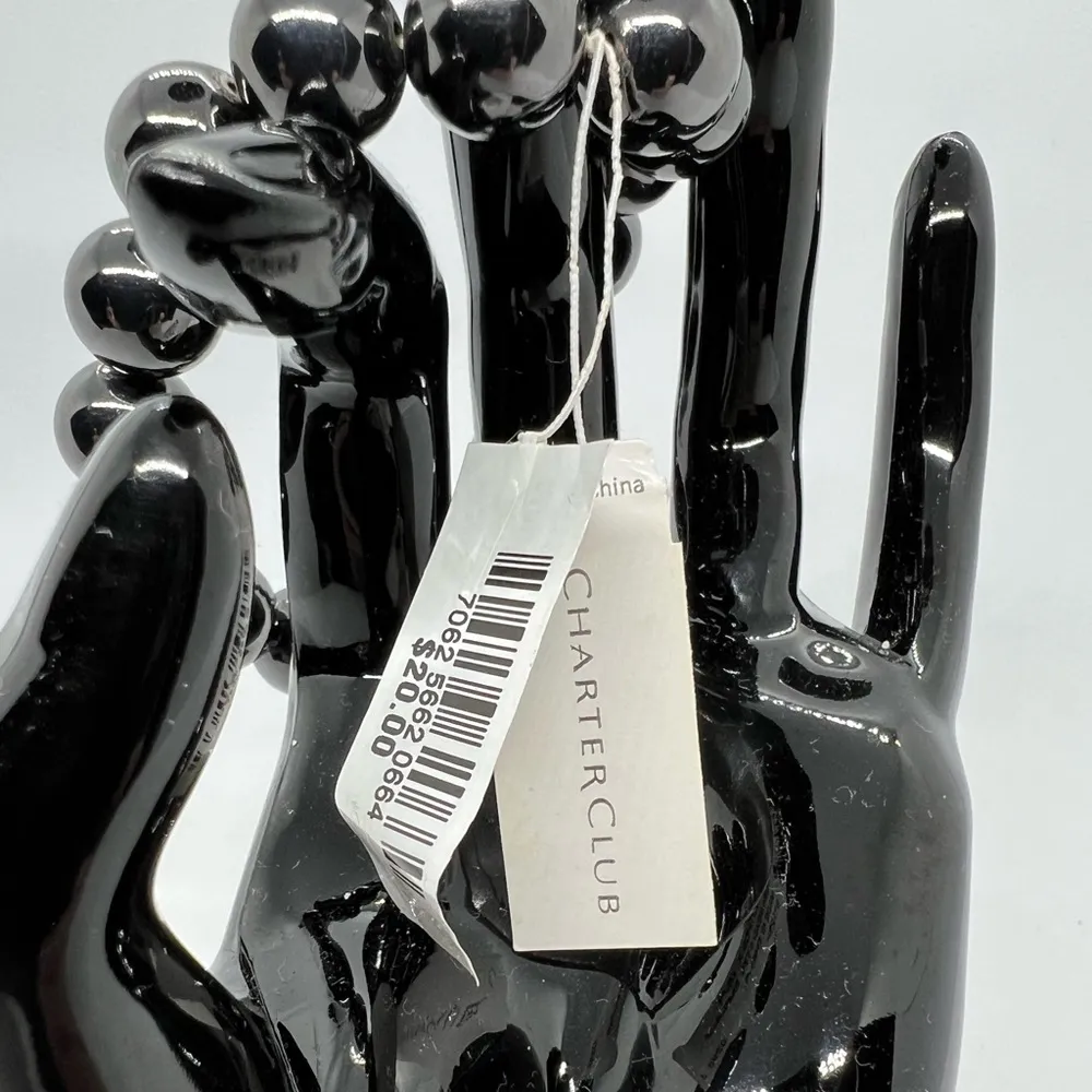 Vintage Charter Club Hematite Bead Stretch Bracelet - Image 3