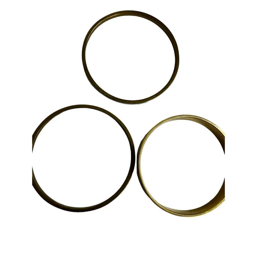 J. Crew gold and creme bangle bracelet and 2 thin bangle bracelets - Image 5