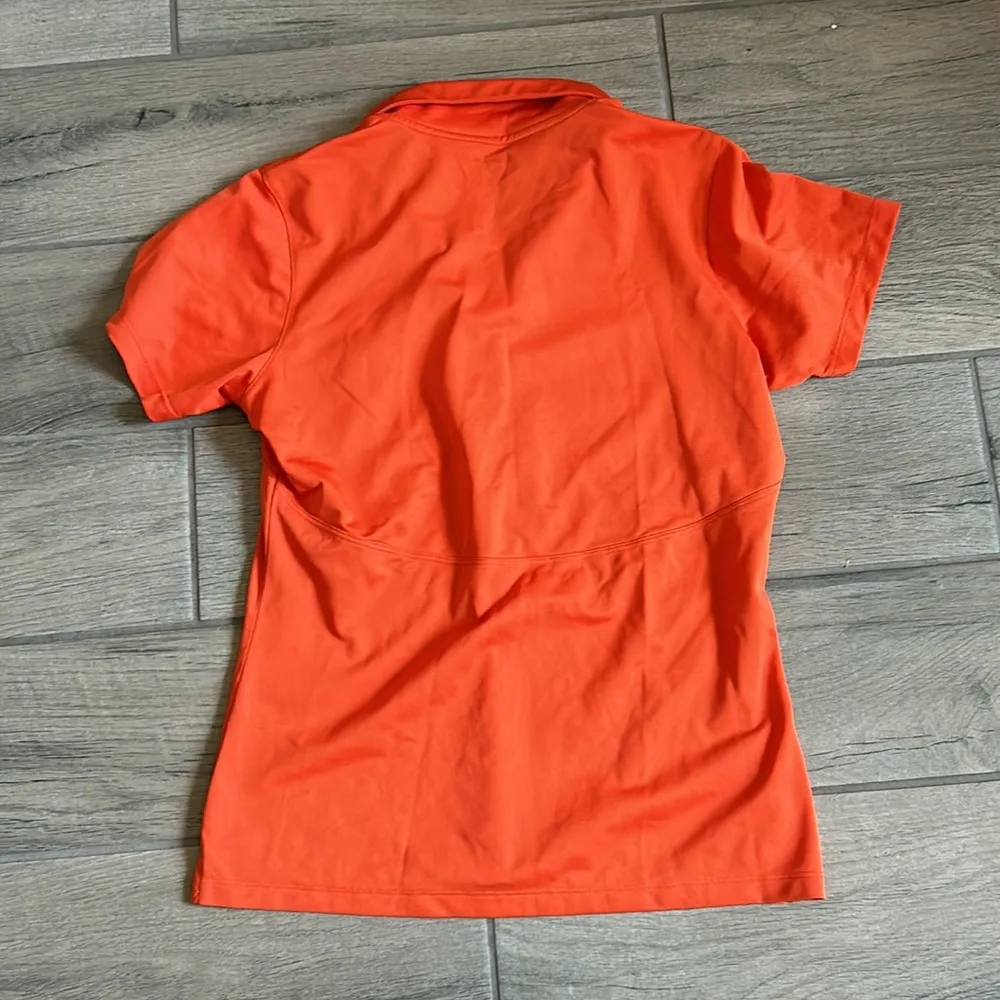 Sport tek orange polo shirt with dog embroidery - Image 4