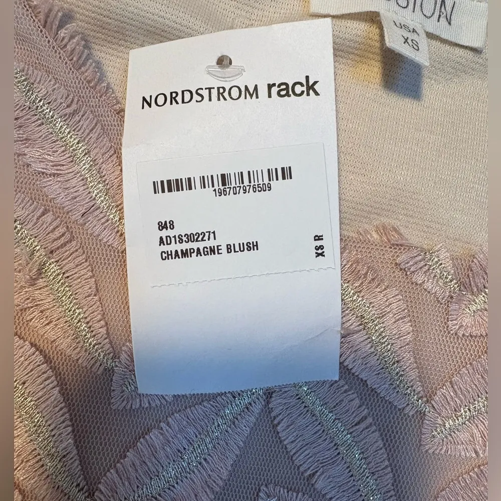 Anthropologie Weston Wear Blush Pink Embroidered Feather Top Size XS NWT‎ - Image 5